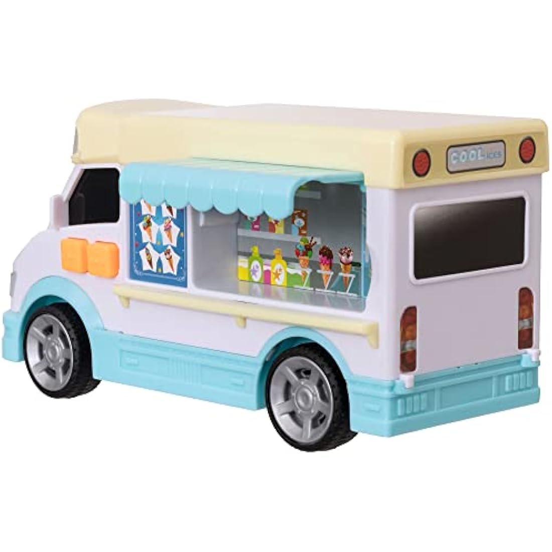 Teamsterz Mighty Machines Small Ice Cream Van Toy | Light And Sound Childrens Sweetie Ice Cream Truck For Kids | Kid's Play Figures And Vehicles Toy Car Set | Suitable For Ages 3+