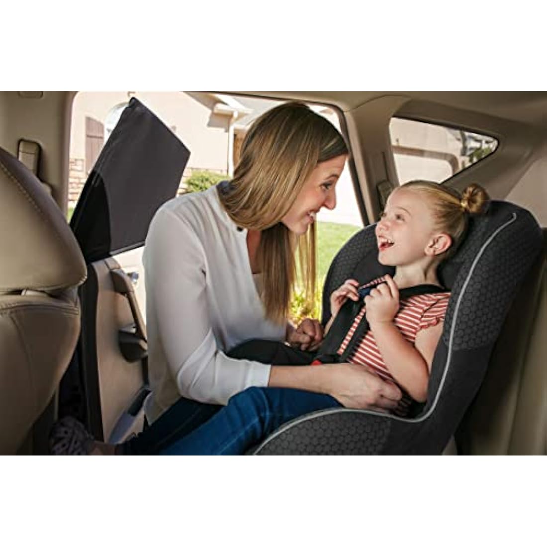 Car Rear Children's Window Shades for Baby (Pack of Two) - Stretchable & Breathable Window Screens for Sun Protection Sunshade, Car Window Shade All-round Protection for Kids - Fits Most Vehicles