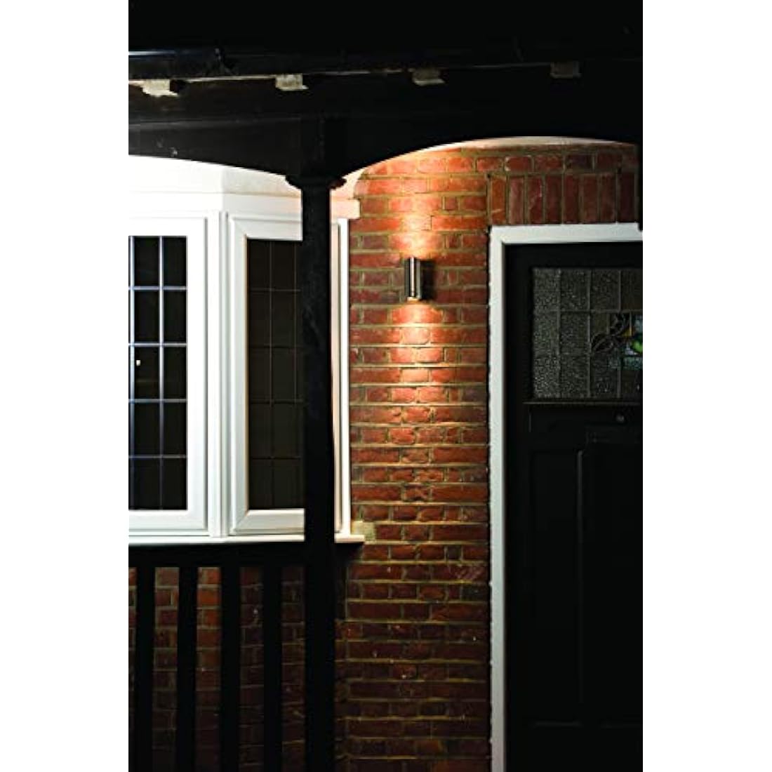 Knightsbridge Outdoor GU10 Up and Down Wall Light in Stainless Steel