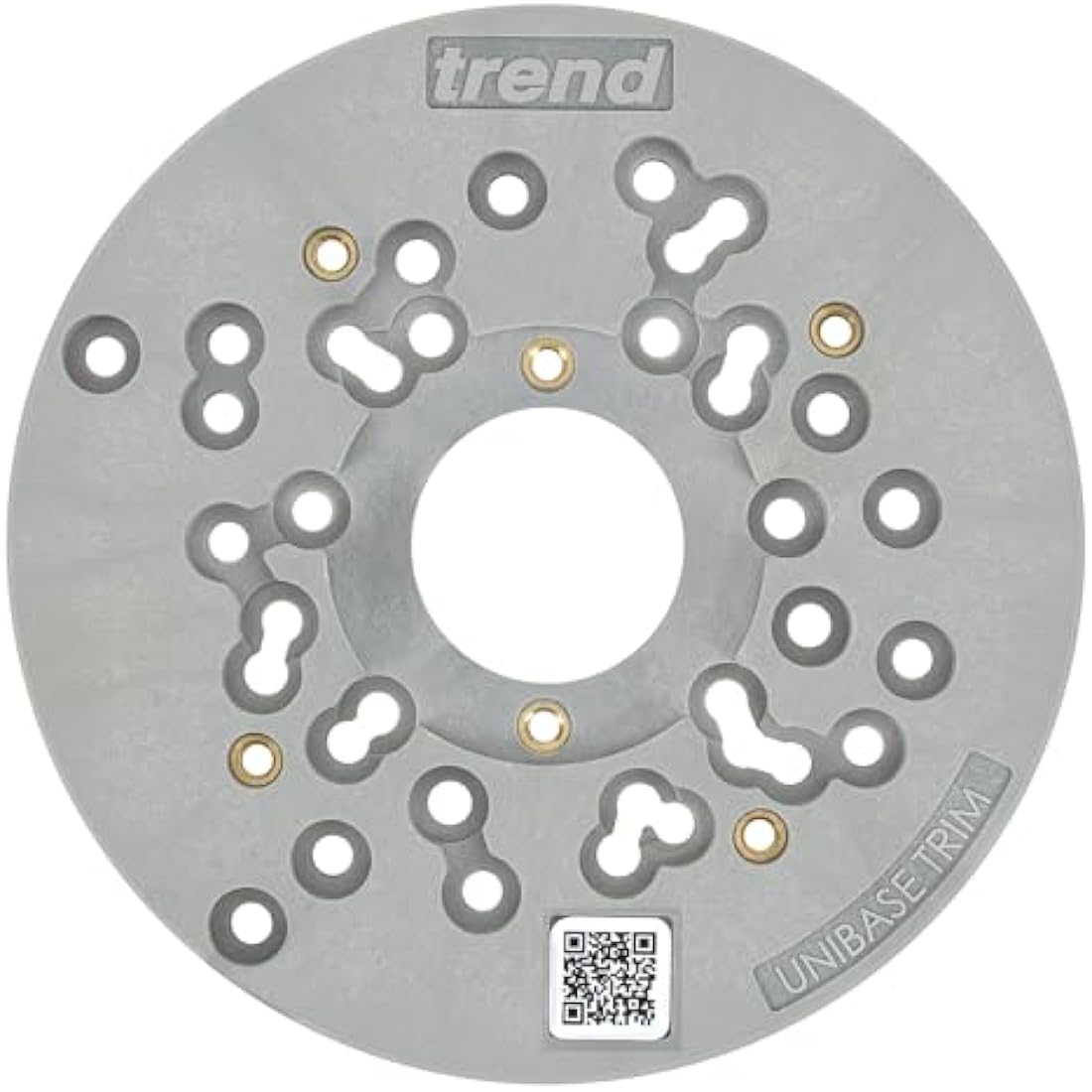 Trend Universal Trim Router Sub-Base, 150mm, Enhanced Compatibility for 1/4 Inch Trim Routers, UNIBASE/Trim, Black, UNIBASE/180