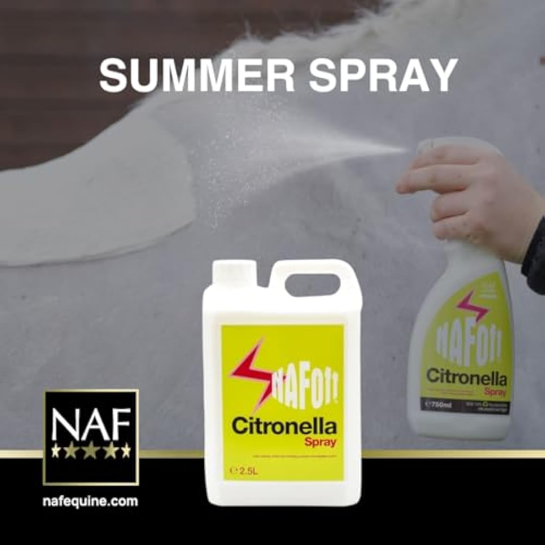 NAF Off Citronella Spray – 750ml Natural Summer Spray for Horses – Long-Lasting Summer Protection with Citronella Oil