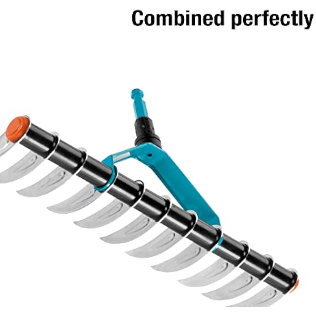 GARDENA 3391-20 Combisystem Aerator Rake: Manual lawn rake with 35 cm working width, garden accessory for removing moss and matted grass from the lawn, fits on all combisystem handles, 35 x 20 x 25 cm