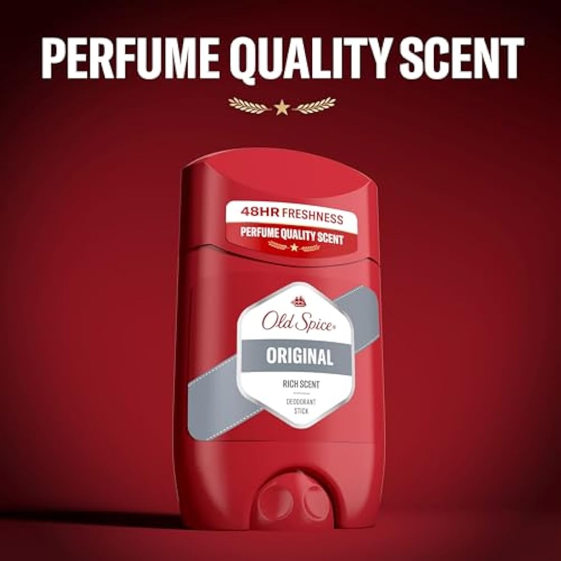 Old Spice Original Deodorant Stick For Men, Aluminium Free, Long Lasting Perfume Quality Scent, 48H Fresh, Invisible on Black & White, Multipack 6 x 50ml