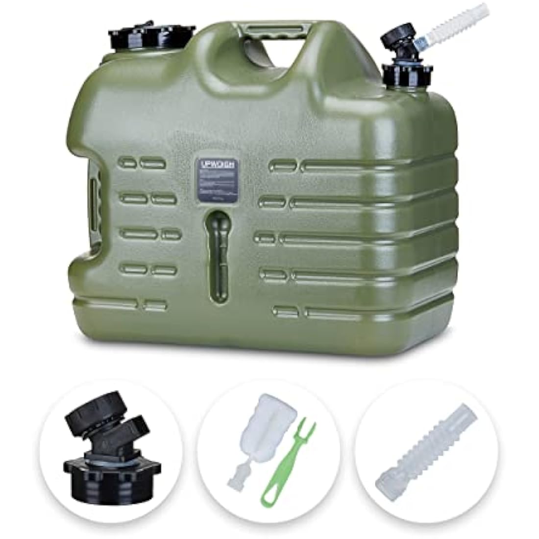 UPWOIGH Water Container, 25L Big Water Jug, Truly No Leakage Water Storage, Military Green Water Tank,BPA Free Portable Water Containers for Camping