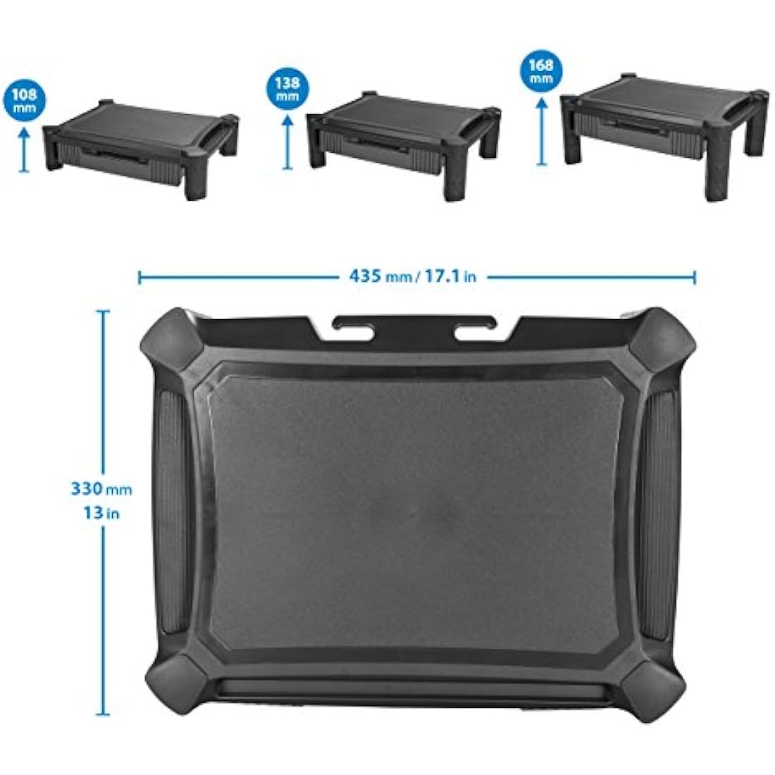 StarTech.com Adjustable Monitor Riser - Drawer - Monitors up to 32”- Adjustable Height - Monitor Stand - Computer Monitor Riser (MONSTADJD)
