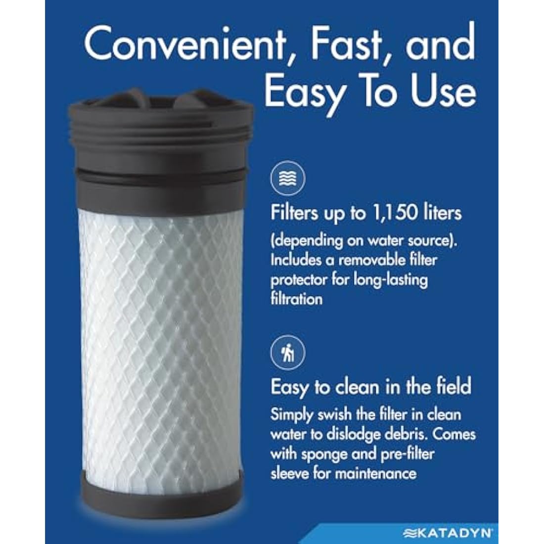 Katadyn Hiker Water Filter Cartridge, White - White