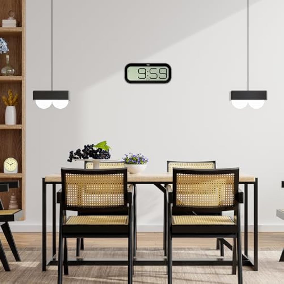 TFA Dostmann – Carillon Bimbam Clock 5 Different Sounds of Cat 60.4514 (Black)