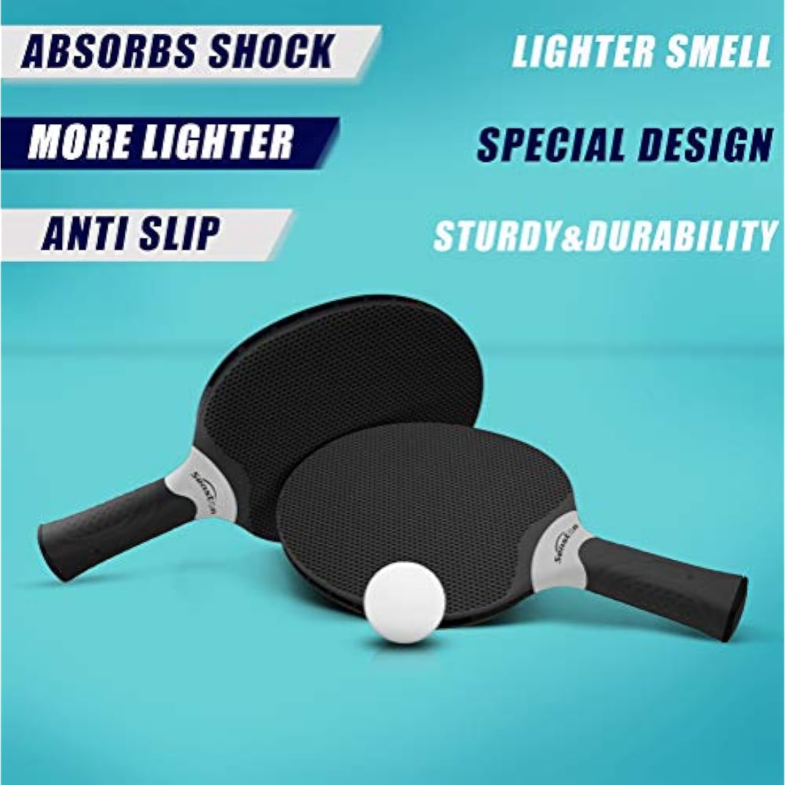 Senston Table Tennis Rackets Set,Professional Ping Pong Paddle Set for 2-4 Players, Composite Rubber Ping Pong Paddle, Indoor or outdoor games.