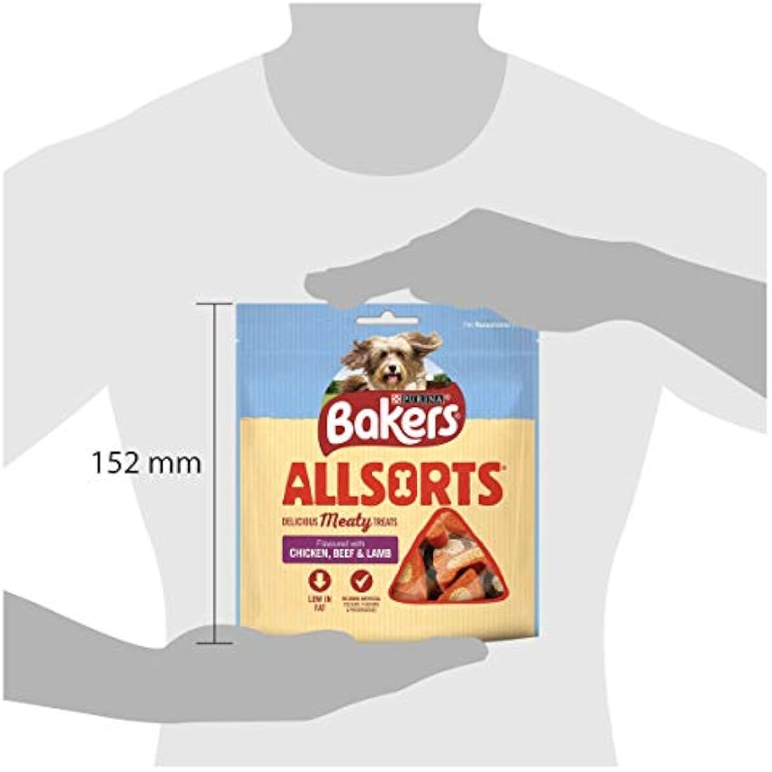 Bakers Allsorts Chicken, Beef and Lamb Dog Treats 98g (Pack of 6)