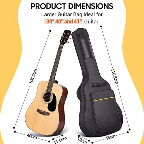 CAHAYA Acoustic Guitar Bag Water Rresistant Guitar Case 41 42 inch Guitar Gig Bag