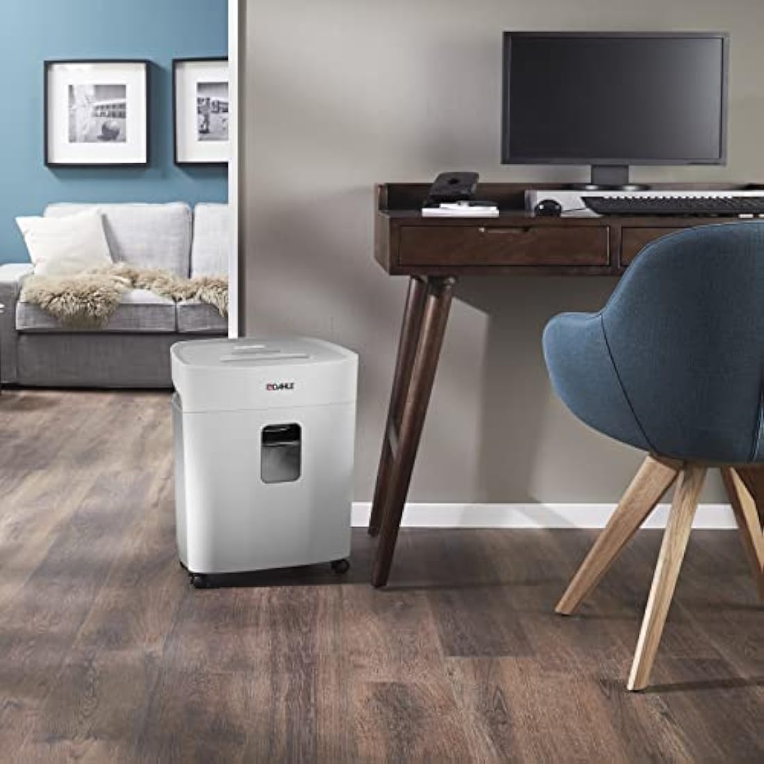 Dahle PaperSAFE 240 Paper Shredder (10 Sheets, Oil-Free, Jam Protection, Cross-Cut, for Home-Office) Grey, 54.5 x 44.3 x 27.3cm
