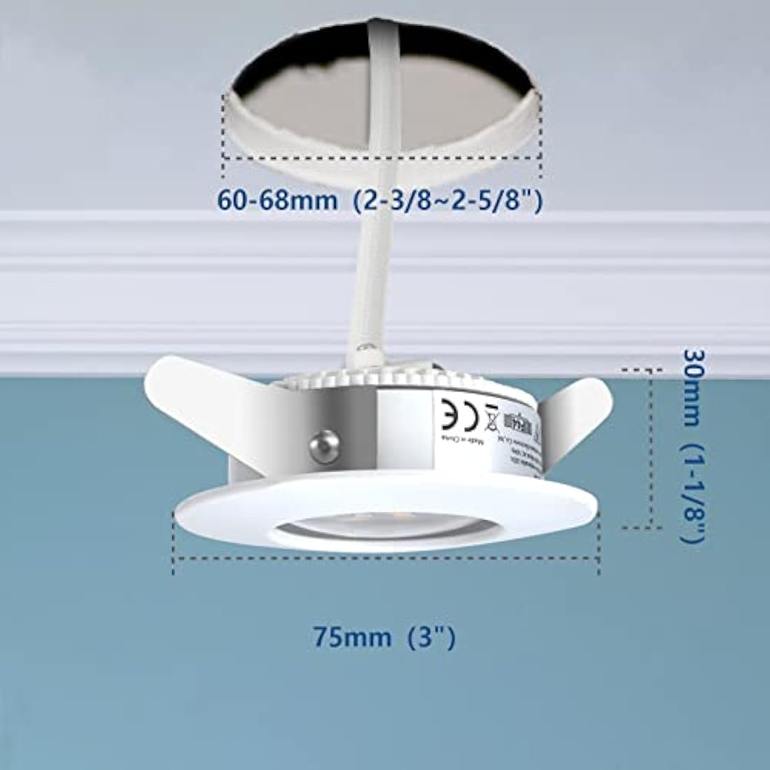 HiBay 10x 5W LED Downlights Ceiling Spot Lights Ultra Slim Recessed Down Light IP44 White Spotlights Cool White 6000K Bathroom Downlighters 240V