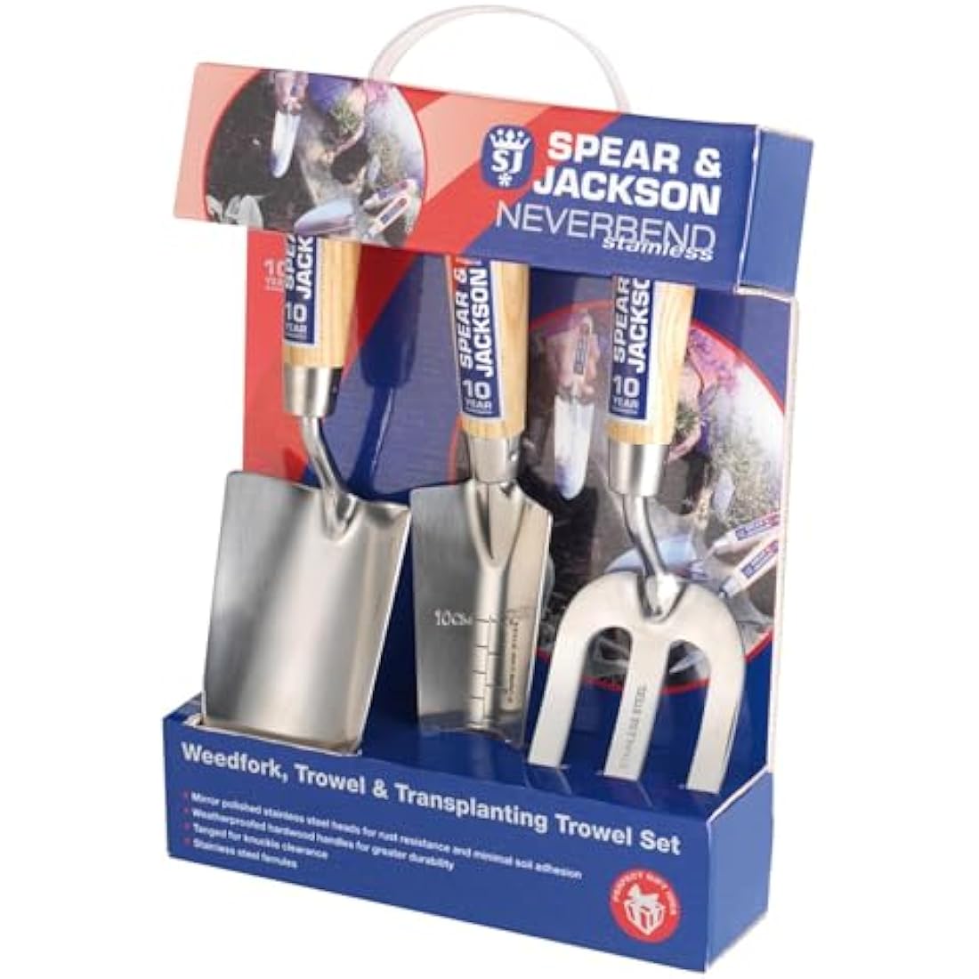 Spear & Jackson 3056GS Neverbend Stainless 3 Piece Gift Set, Silver