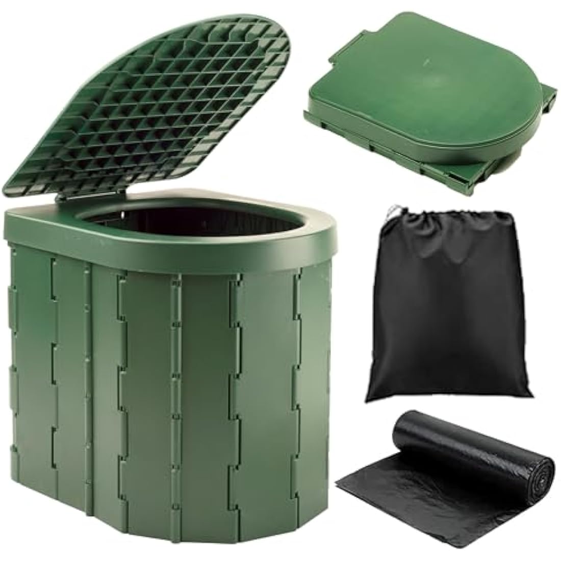 KINSPORY Portable Toilet, Outdoor Camping Toilet Fishing Toilet Campervan Toilet Collapsible Toilet Bucket Portable Loo Camping Loo Camping WC