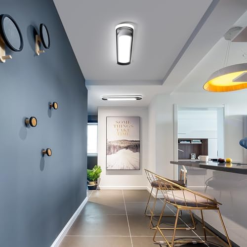 Naroume Modern LED Flush Mount Ceiling Lamp, 72cm Linear Metal Ceiling Chandeliers for Living Room, Bedroom, Dining Room, Office, Hallway, Closet, Aisle