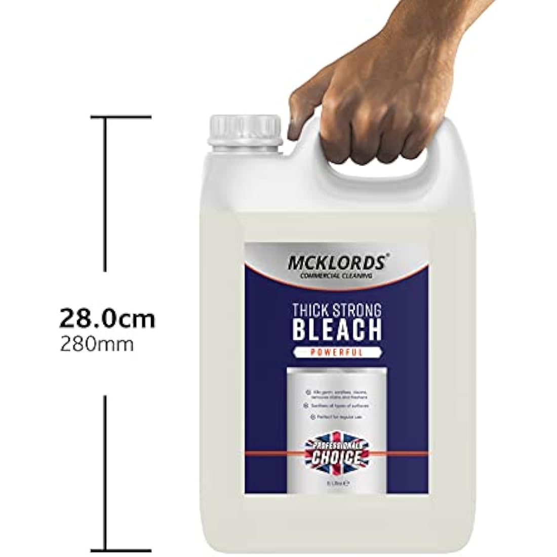 McKLords Thick Strong Bleach, 5 Litre