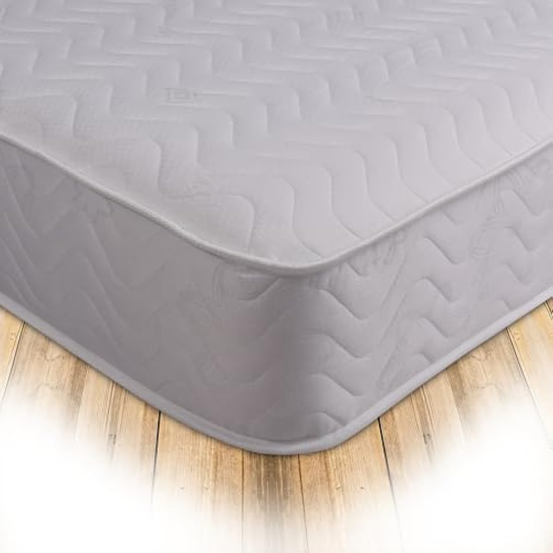Starlight Beds Close Wave 8-Inch Deep European Single Mattress - Budget Sprung Design with Memory Foam Layer, White (90cm x 200cm x 20cm)