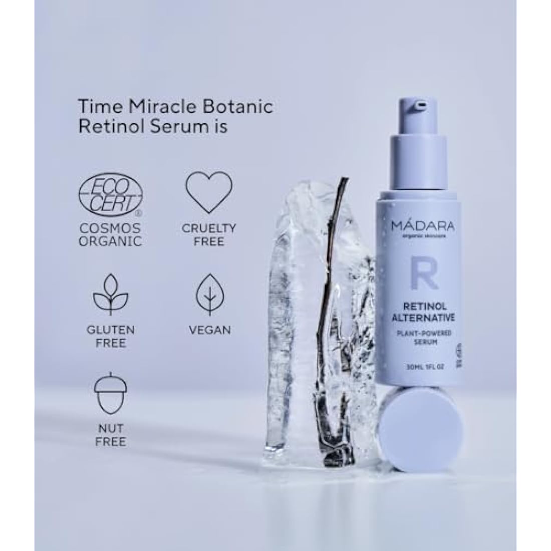 MÁDARA Organic Skincare | RETINOL ALTERNATIVE Plant-Powered serum, 30ml – Natural retinol alternative, Dermatologically proven to match synthetic retinol's efficacy, Non-irritating formula