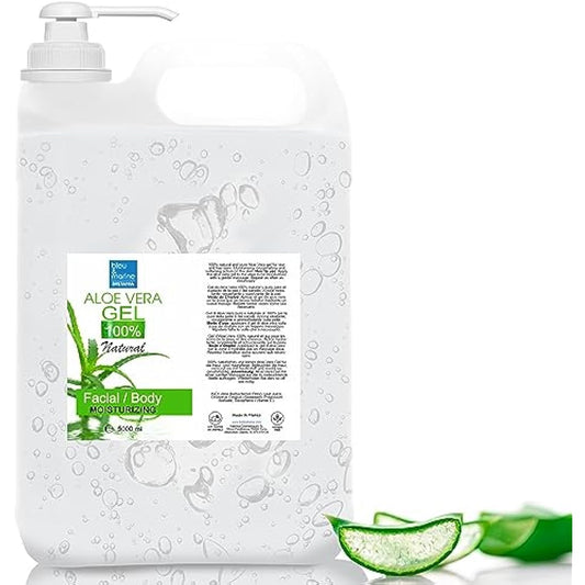 Pure Aloe Vera Gel | 100% Natural, Vegan, Cruelty-Free, Skin & Hair Care, Aftershave Gel, Moisturiser, Hair Conditioner, Sunburn Relief, 5000 ml