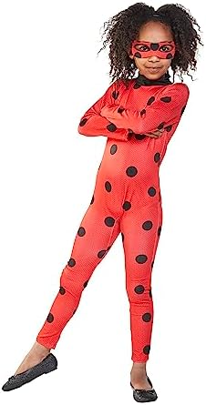 Rubie's Official Miraculous Ladybug Childs Costume and Eye mask, Superhero Fancy Dress