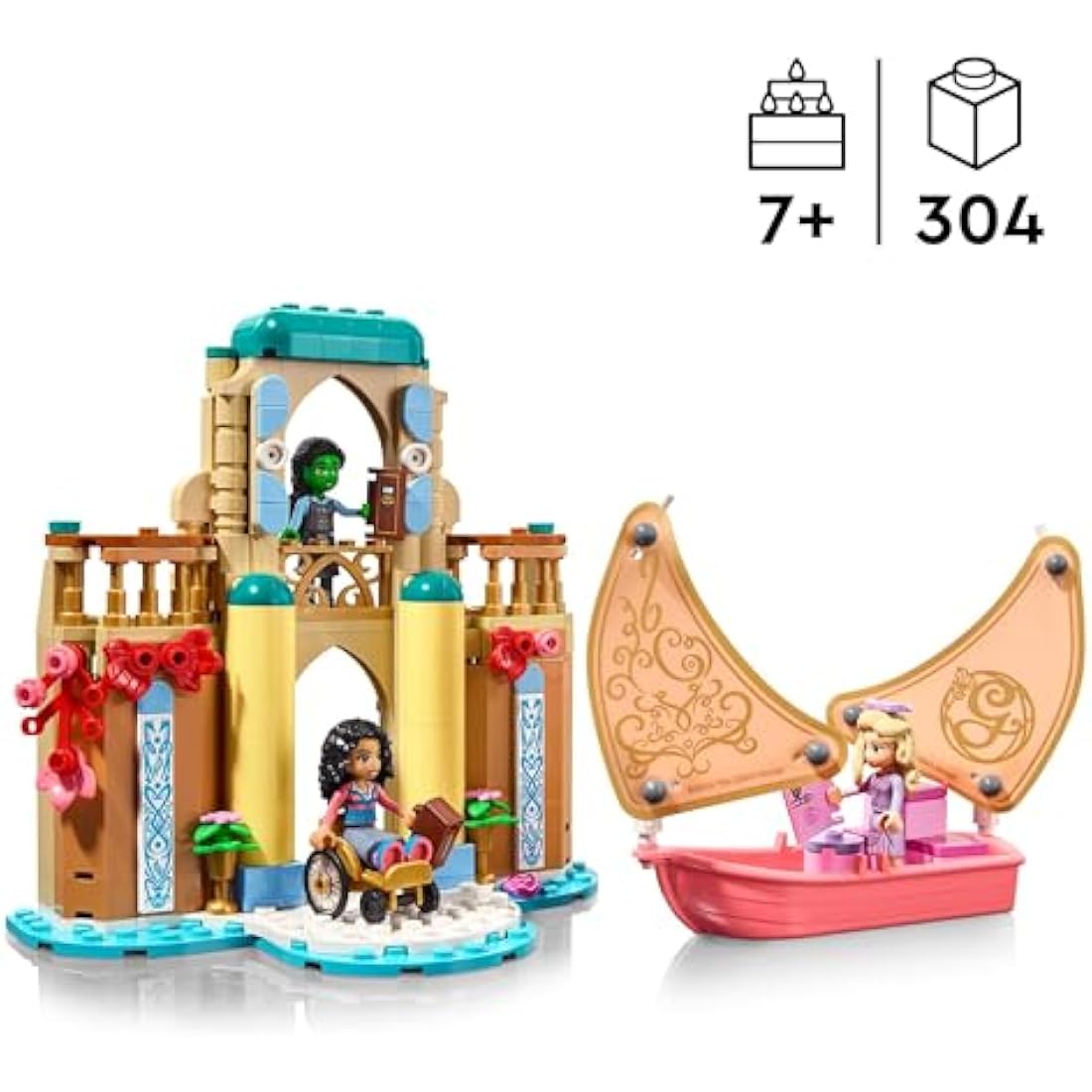 LEGO Wicked Glinda, Elphaba & Nessarose at Shiz University - Building Toy with a Boat, 3 Mini doll Figures and Fun Accessories - Gift for 7+ Year Old Girls & Movie Fans - 75681