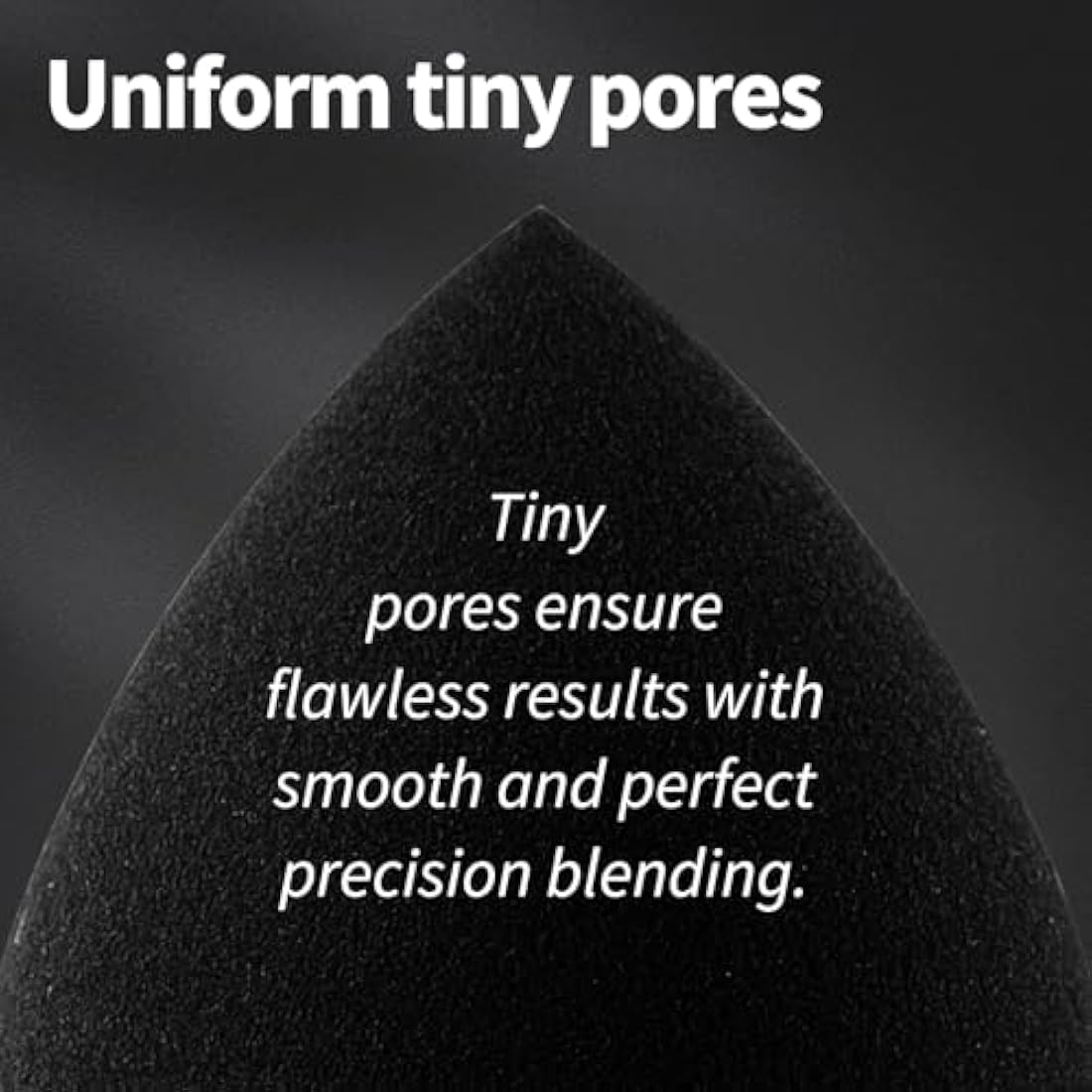 BEAKEY Makeup Sponge Set, Foundation Blending Beauty Sponge, Makeup Applicator Flawless for Liquid, Cream, and Powder, Latex Free and Vegan Makeup Sponges-5 Pcs Black
