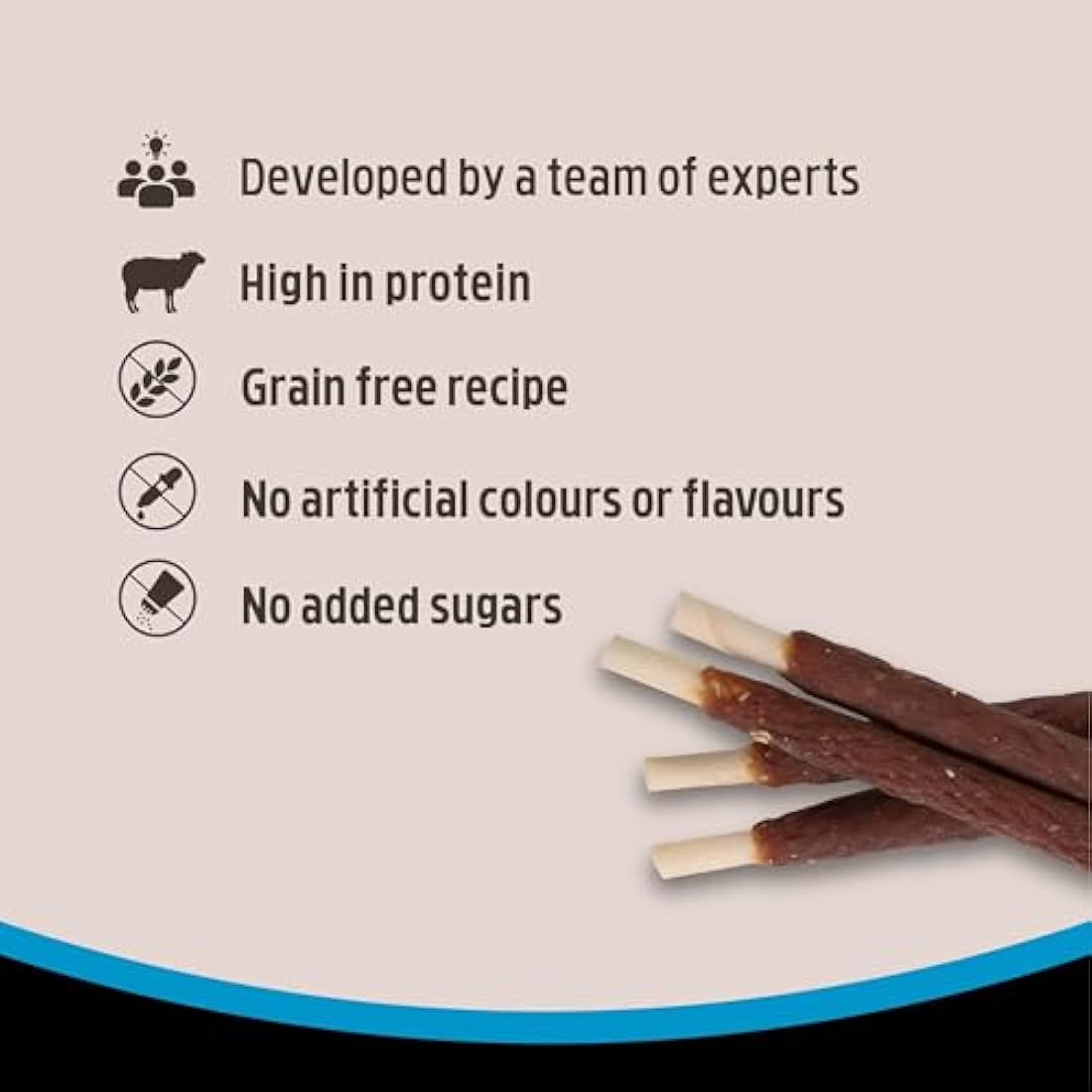 Rosewood Small Chewy Sticks for Dogs - Made with Lamb, Grain Free Chews, High Protein Dog Treats, By Pets Unlimited (8pc, 72g)