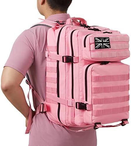 QT&QY 45L Military Tactical Backpacks Molle Army Assault Pack 3 Day Bug Out Bag Hiking Treeking Camouflage Hunting Rucksack