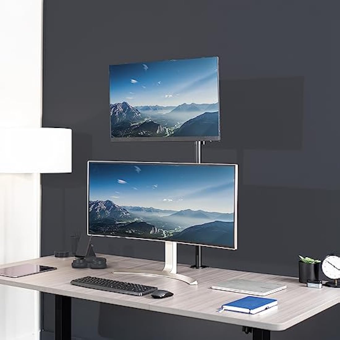 VIVO Extra Tall Single Monitor Desk Mount Stand 39 inch Pole. Features Full Adjustability - Tilt and Articulation, Holds 13 to 32 inch Screens up to 22 lbs with VESA Mounting, Black, STAND-V011