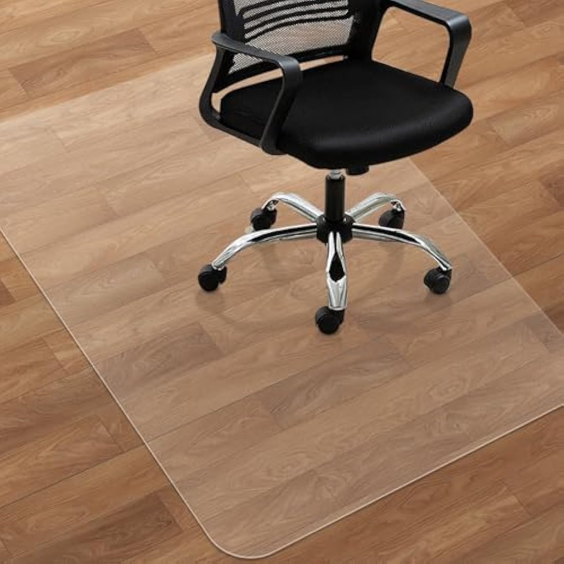 SHAREWIN Office Chair Mat for Hard Wood Floors, 120x90 cm Heavy Duty Anti-Slip Hardwood Floor Protector Rug, Easy Clean