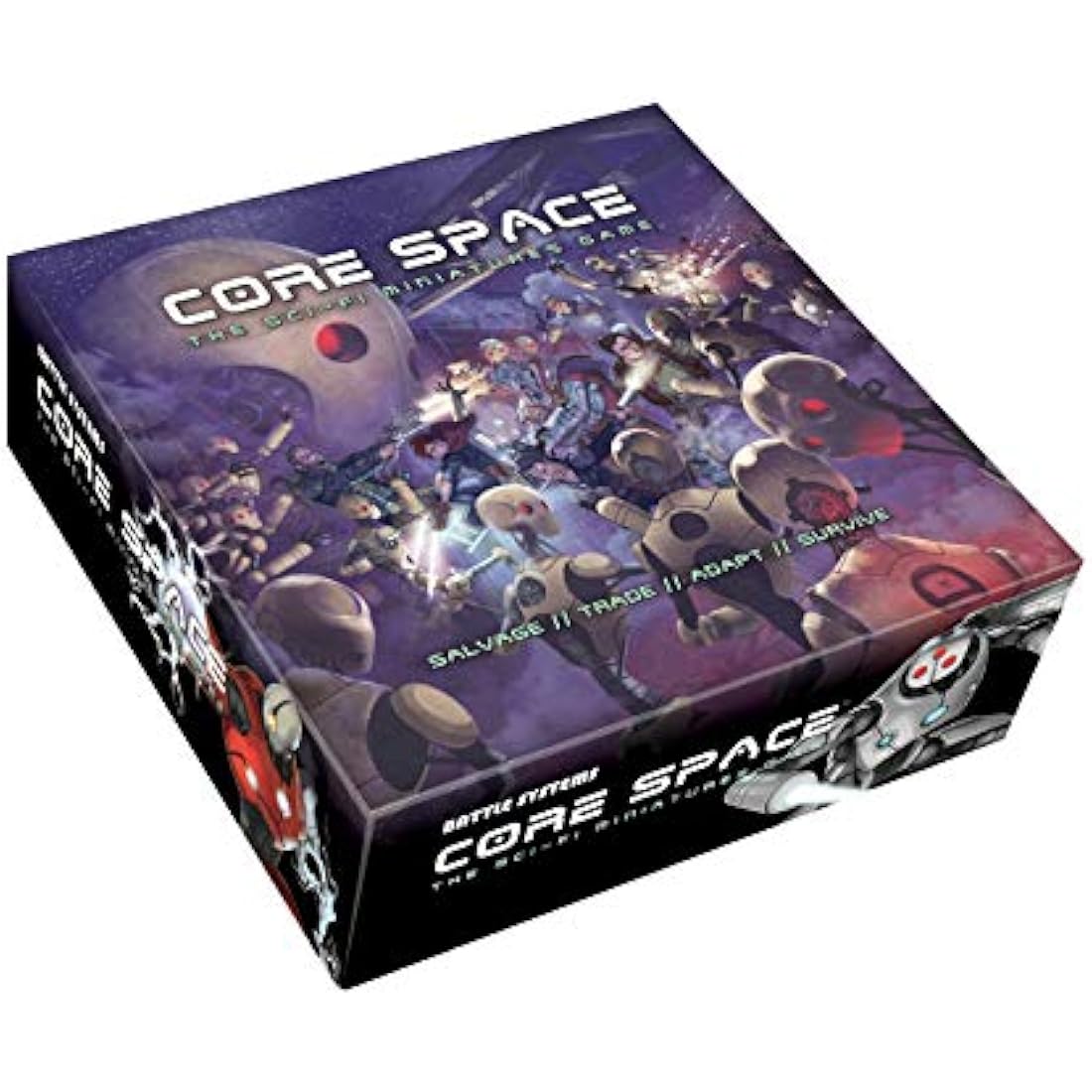 Battle Systems BSGCSC001 Core Space Starter Set - 20 x 28mm Miniatures - Board Game - Neoprene Gaming Mat - Modular 3D Terrain