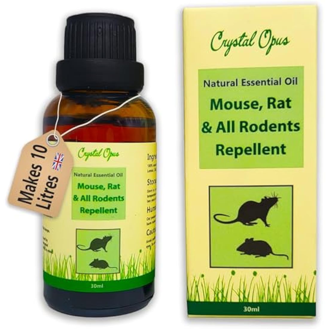 Makes 10 litres of Mouse, Rat & All Rodent Repellent Spray. Peppermint Oil Based. Tried & Trusted. Including Eucalyptus, Citronella, Lemon, Chilli, Lavender & Clove. Ultra-Effective Safe Deterrent.