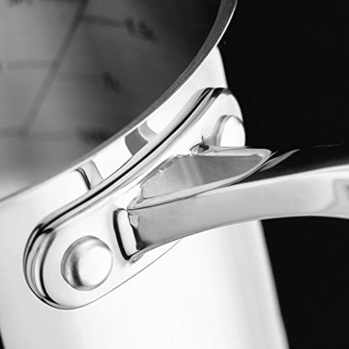 Stellar Profile Stainless Steel Draining Saucepan with Glass Lid 16cm 1.6L, Induction Ready, Oven Safe, Dishwasher Safe