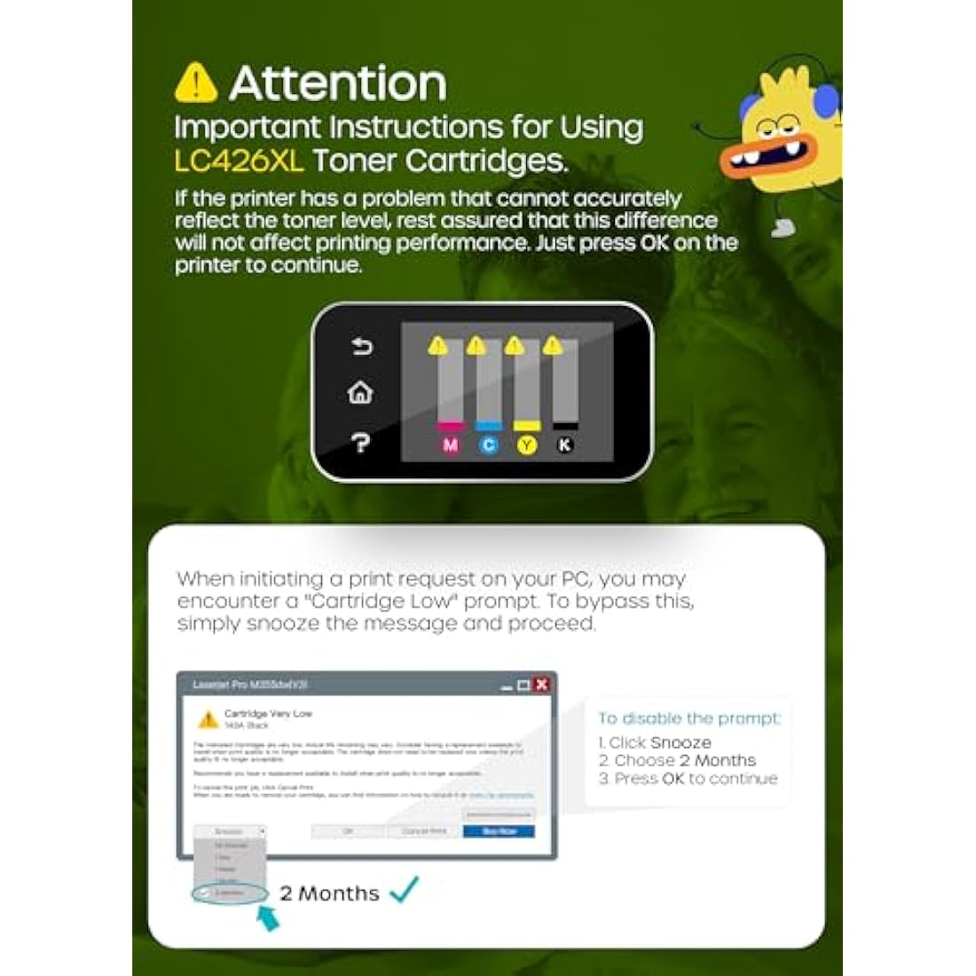 Timink LC426XL LC426 Ink Cartridges Replacement for Brother LC426 Ink LC-426BK LC-426C LC-426M LC-426Y Compatible with Brother MFC-J4340DW MFC-J4540DW MFC-J4335DW MFC-J4535DW Printer (4 Pack)