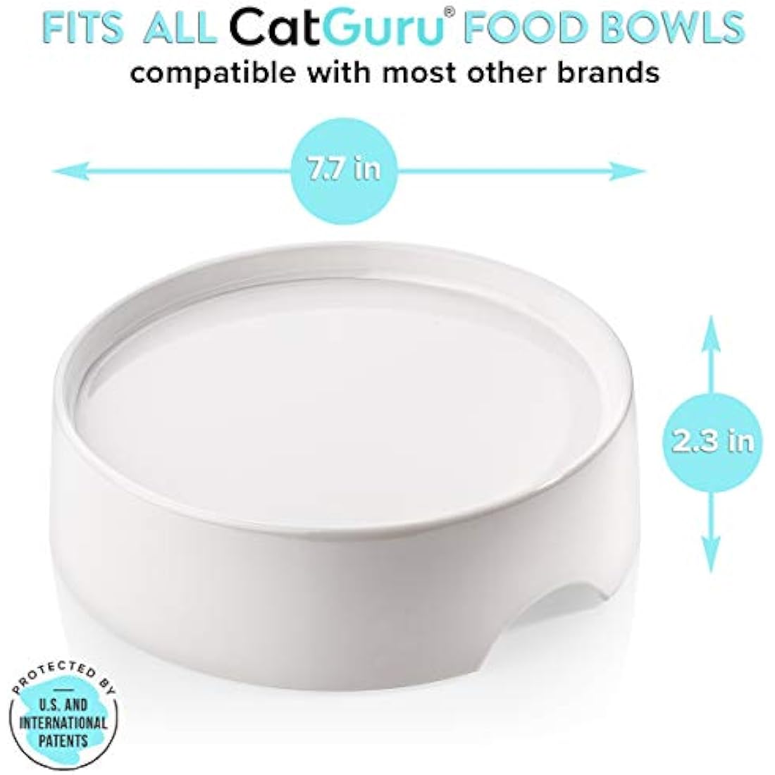 CatGuru Food Table for Cat Bowl, Non Slip Pet Feeding Station for Cat Food Bowls, Raised Stand for Food and Water Cat Bowls, Elevated Cat Feeder, Stress Free Pet Dish Stand