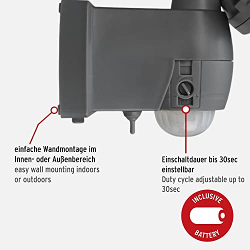 Brennenstuhl Battery LED Light LUFOS 200 with Infrared Motion Detector IP44 210lm
