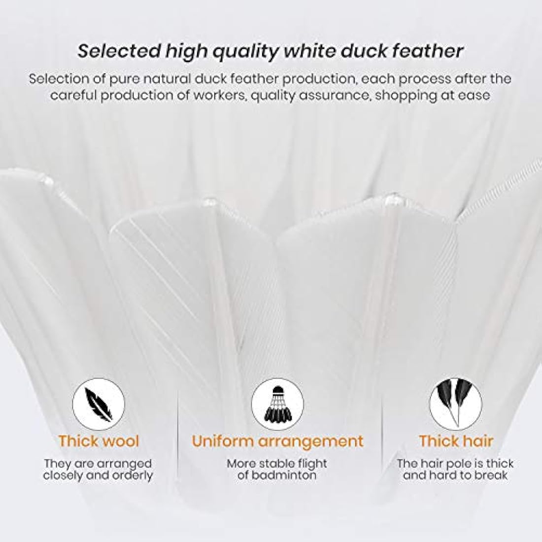 Nalax Badminton Birdie,12-Pack Professional Duck Feather Badminton Shuttlecocks Feather Ball With Great Durability Stability and Balance,Suitable for Professional Training Or Family Outdoor Sports