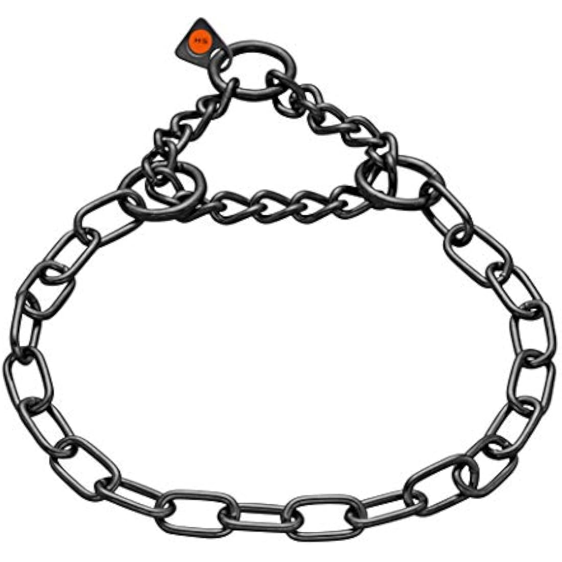 Sprenger Dog Necklace with Pull Chain 3 mm I Stainless Steel Dog Collar for Short and Long Hair Dog Breeds up to 55 kg 55 cm Black