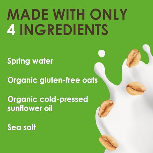 Rude Health 6 x 1 Litre Organic Oat Dairy-Alt Milk, 100% Natural Organic Drink, Lactose Free, Dairy Free & Gluten-Free, No Added Sugar, Award-Winning, Healthy & Vegan, 100% Recyclable Packaging