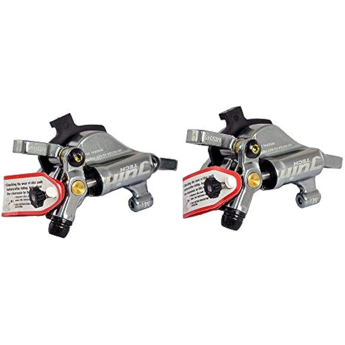 Juin Tech M1 Hydraulic MTB E-Bike Disc Brake Set 160mm with Rotor, Front and Rear, Gray, JT1949