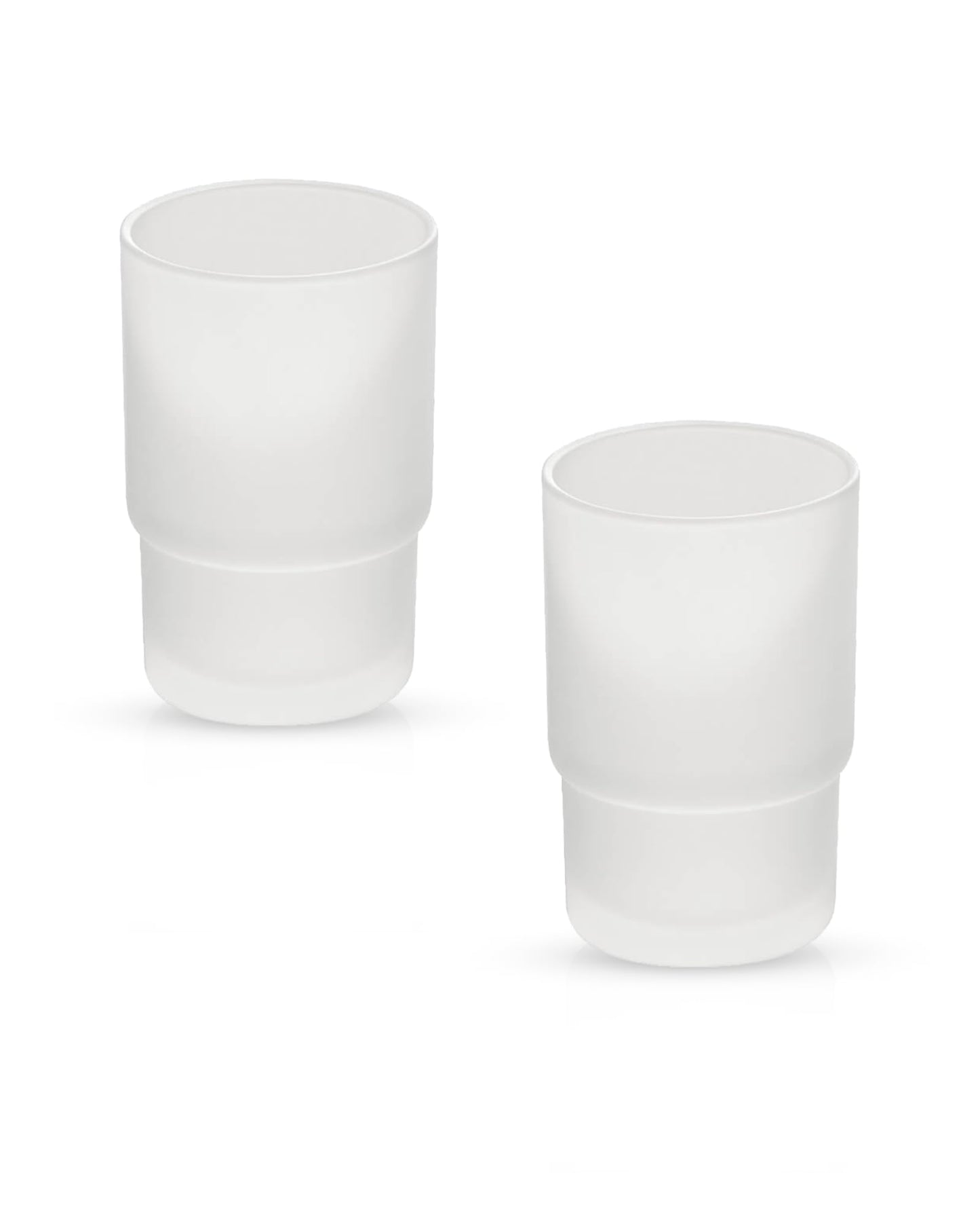Gedotec toothbrush tumbler | bathroom ? 6.7 cm toothbrush tumbler | 2 pieces | toothbrush tumbler made of satinised glass | toothbrush tumbler