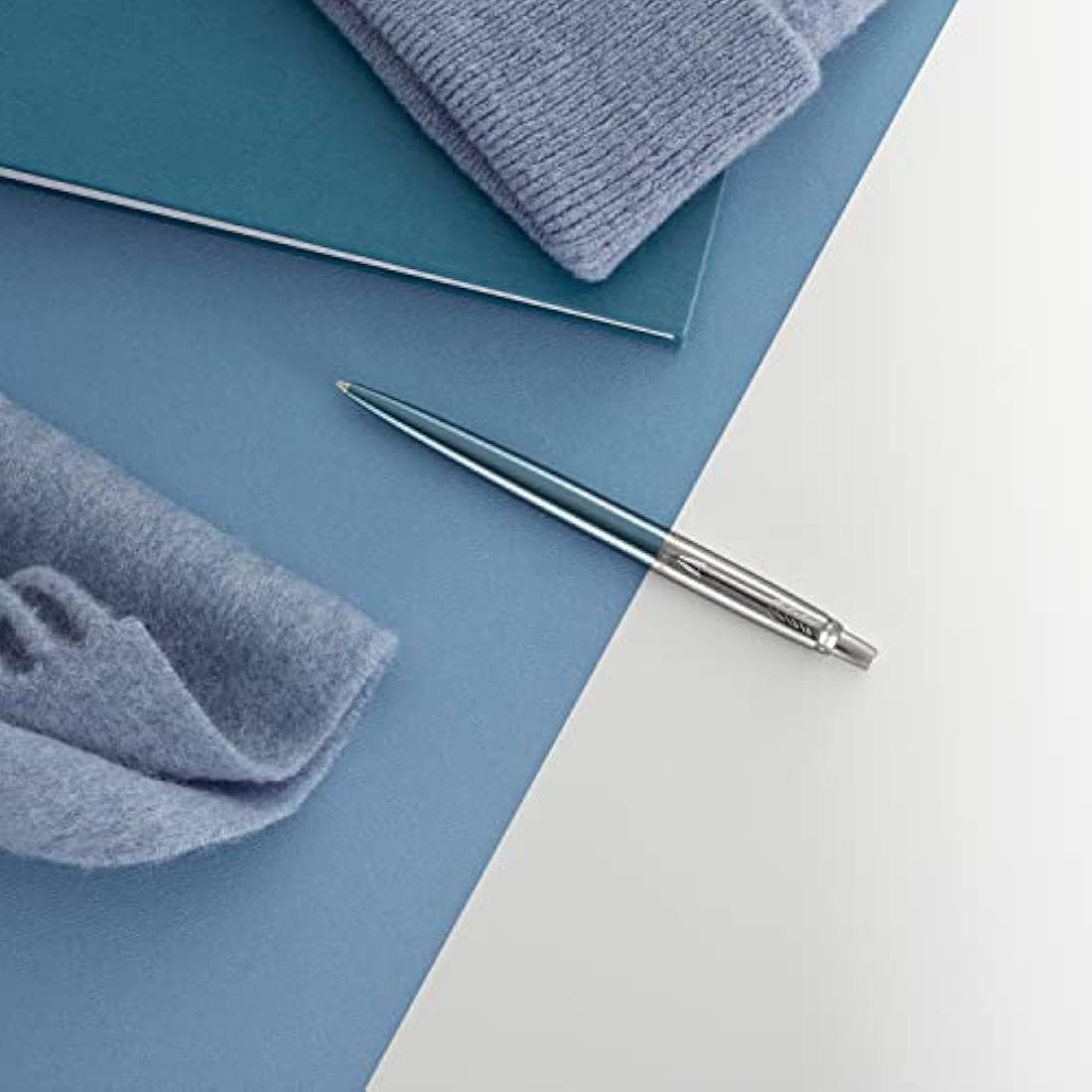 Parker Jotter Ballpoint Pen , Waterloo Blue , Medium Point Blue Ink