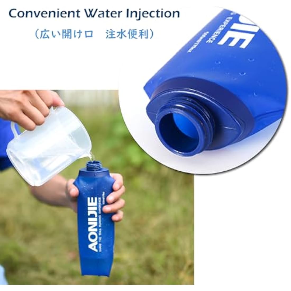 TRIWONDER Soft Flask TPU Foldable Running Water Bottles BPA-Free Collapsible Drinking Flask for Hydration Pack for Running Hiking Cycling Marathon Climbing