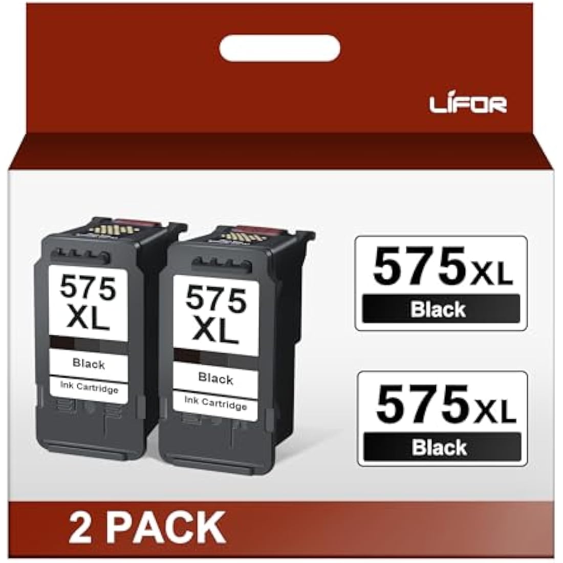 LIFOR PG-575XL Replacement for Canon 575 XL Black Ink Cartridges for Pixma TR4750i TS3550i TS3551i TS3751i TS3752i TR4751i TR4755i TR4756i (2 Black)