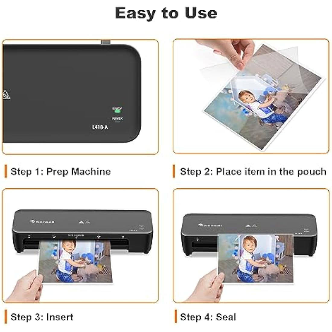 Bonsaii A4 Laminating Pouches, 100 Sheets, 160 Microns (2×80 Microns), Glossy Finish, Clear and Durable, Ideal for Notices and Photos (LP100-A4)