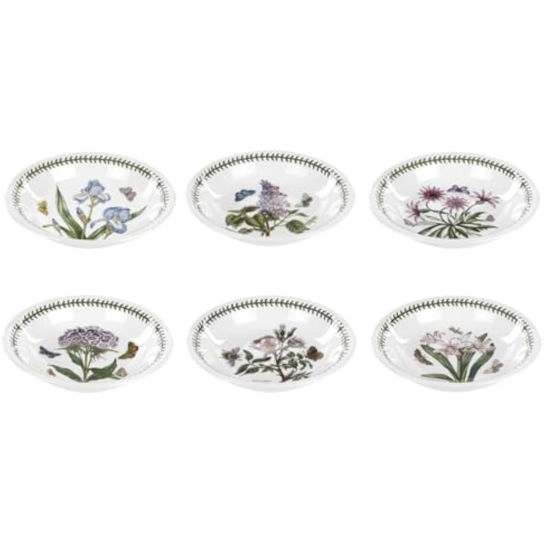 Portmeirion Botanic Garden Pasta Bowl, Various Motif - set of 6, Dia.20cm