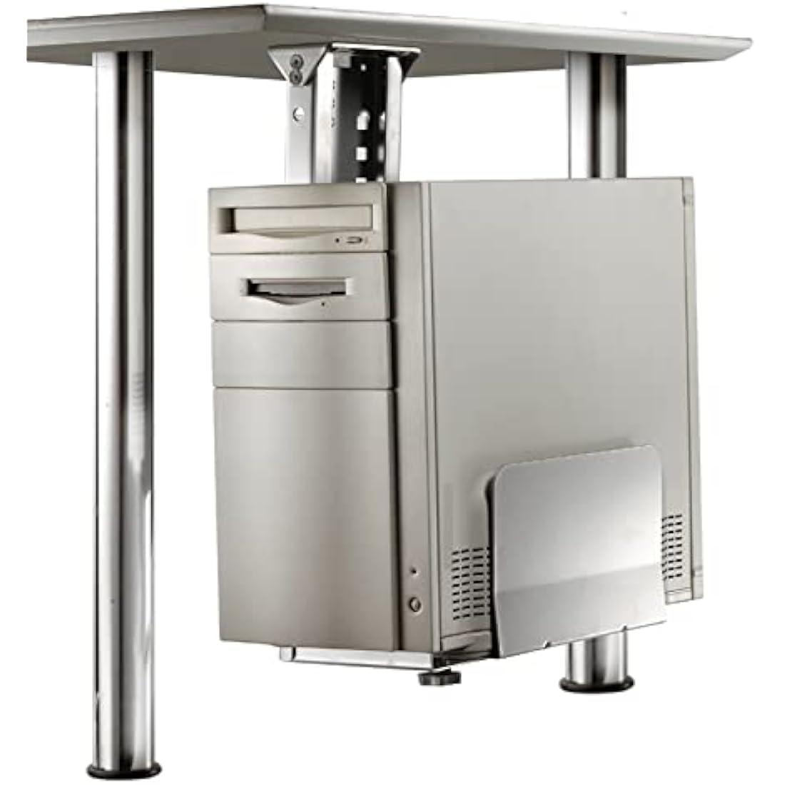 ROLINE PC holder in silver Computer holder for the table Load capacity up to 30 Kg