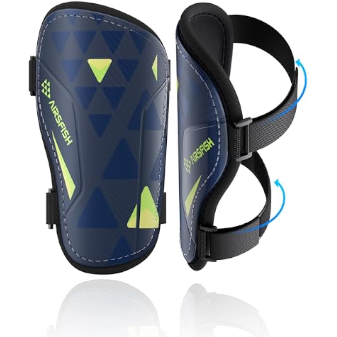Shin Pads Boys CE Certified Airsfish Kids Football Shin Guards Breathable Non Slip Extended Adjustable Straps Lightweight Soccer Shin Pads for Boys Girls Teens Leg Calf Protective Gear