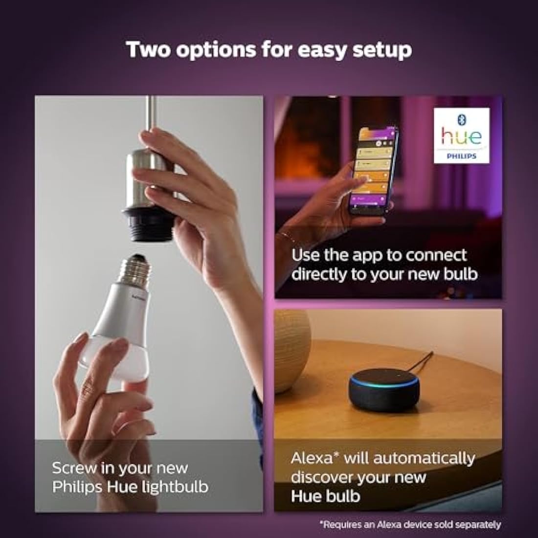Philips Hue White and Colour Ambiance Smart Light 2 Pack [GU10 Spot] with Bluetooth. Works with Alexa, Google Assistant and Apple Homekit