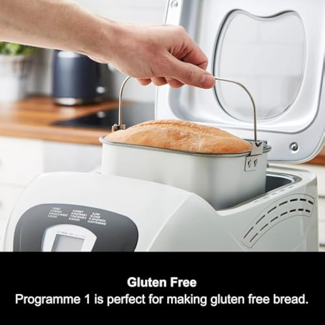 Morphy Richards Fastbake Breadmaker, 12 Programmes, 1.5lb, 2lb Loaf Sizes, 13 Hour Delay Timer, Keep Warm, 48281